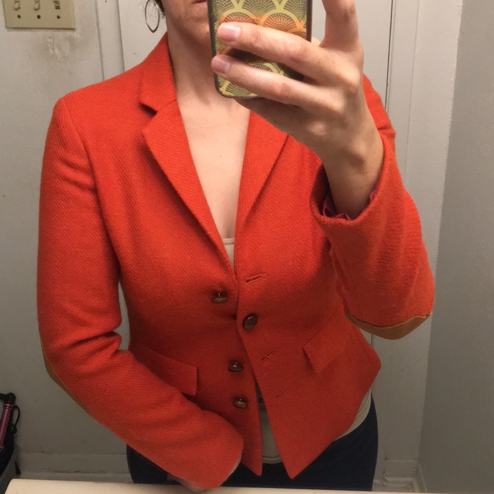 J.McLaughlin wool blazer Rust  orange